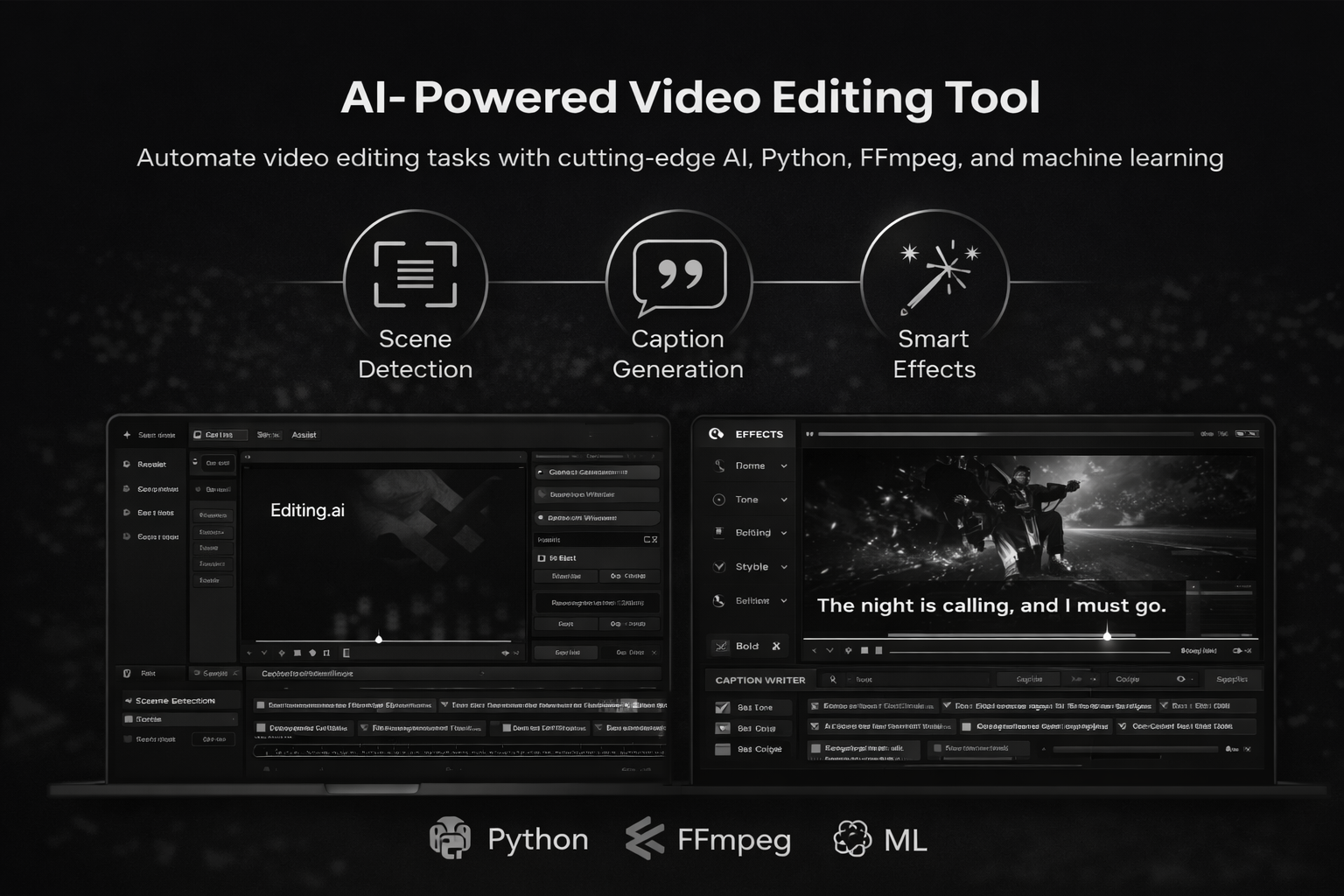 Screenshot of AI Tool and Video Editing